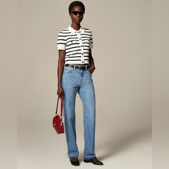 J. Crew Mid-rise Straight Jean Raw Hem Size 35 = Size 20 - Picture 1 of 16